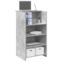 Berkfield Reception Desk Concrete Grey 55x50x103.5 cm Engineered Wood