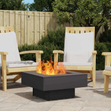 Berkfield Fire Pit Black 60 x 60 x 30 cm Steel
