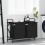 Berkfield Laundry Basket 2 Compartments with Shelf Black Oak 1