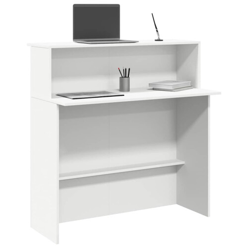 Berkfield Reception Desk White 100x50x103.5 cm Engineered Wood