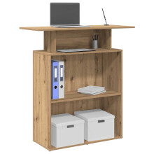 Berkfield Reception Desk Artisan Oak 100x40x104 cm Engineered Wood