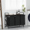 Berkfield Laundry Basket 3 Compartments with Shelf Brown Oak 1