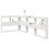 Berkfield Bookcase Headboard L-Shaped White 80 cm Solid Wood Pine 1