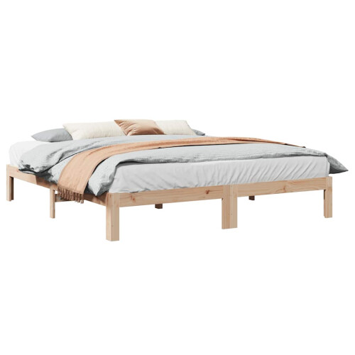 Berkfield Bed Frame without Mattress 180x200 cm Super King Solid Wood Pine