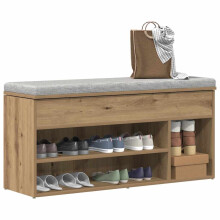 Berkfield Shoe Bench Artisan Oak 102x30.5x45 cm Engineered Wood