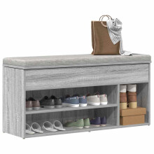 Berkfield Shoe Bench Grey Sonoma 102x30.5x45 cm Engineered Wood