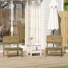 Berkfield Garden Chairs 2 pcs 60x52.5x72 cm Impregnated Wood Pine