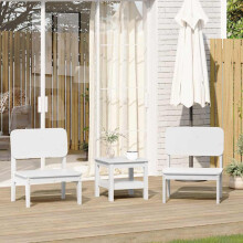 Berkfield Garden Chairs 2 pcs White 60x52.5x72 cm Solid Wood Pine