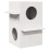Berkfield Cat House White 43x43x60 cm Solid Wood Pine 1