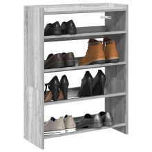 Berkfield Shoe Rack Grey Sonoma 60x25x81 cm Engineered Wood