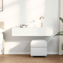 Berkfield Wall Shelf with Drawers White 100x36x19 cm Engineered Wood
