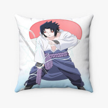 AIVO Sasuke Uchiha Naruto Custom Kussensloop Gepersonaliseerde Vierkante Kussenhoes van Gesponnen Polyester Decoratief Kussen voor Bed, Bank,