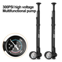 Gaffelluftpumpe 300PSI Høytrykkssykkelpumpe for støtdempere