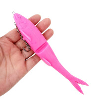 12 cm/17 cm weiche Angelköder mit V-Schwanz,-Rosa 120mm