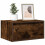 Berkfield Wall-mounted Bedside Cabinets with LED Lights 2 pcs Smoked Oak 1