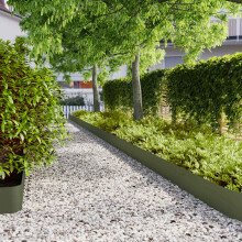 Berkfield Lawn Edgings 30 pcs Olive Green 20x103 cm Cold-rolled Steel