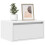 Berkfield Wall-mounted Bedside Cabinet with LED Lights White 1