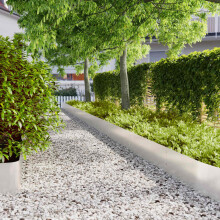 Berkfield Lawn Edgings 10 pcs 25x103 cm Stainless Steel