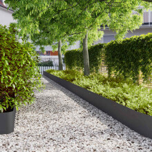 Berkfield Lawn Edgings 20 pcs Black 25x103 cm Cold-rolled Steel