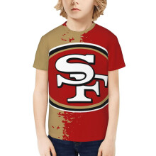 SF_49erss Pojkar och flickor Kortärmad T-shirt för Ungdomsporter Fotbollslag för Basebollfans Gåvor