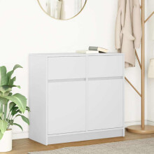 Berkfield Sideboard with Drawer White 80x34x76 cm Engineered Wood