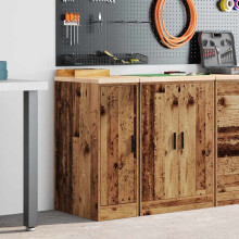 Berkfield Garage Storage Cabinet Old Wood 30x51x85 cm Solid Wood Pine