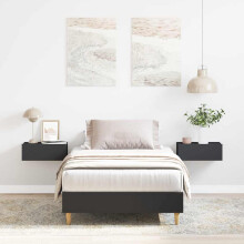 Berkfield Bed Frame No Mattress Black 100x200 cm Engineered Wood