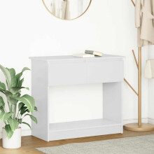 Berkfield Console Table with Drawers White 85.5x38.5x74.5 cm