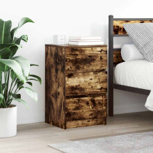 Berkfield Bedside Cabinets with 3 Drawers 2 pcs Smoked Oak 39x35x65 cm