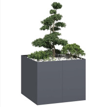 Berkfield Planter Anthracite 100x100x80 cm Steel