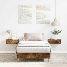 Berkfield Bed Frame No Mattress Smoked Oak 100x200 cm Engineered Wood
