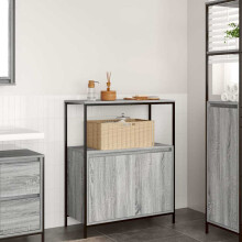 Berkfield Bathroom Cabinet with Shelves Grey Sonoma 76.5x35x95 cm