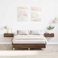 Berkfield Bed Frame No Mattress Brown Oak 135x190 cm Double Engineered Wood
