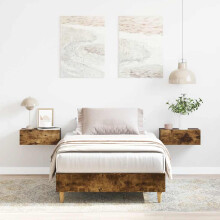 Berkfield Bed Frame No Mattress Smoked Oak 90x200 cm Engineered Wood