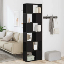 Berkfield Book Cabinet/Room Divider Black Oak 60x24x186 cm