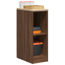 Berkfield Garage Storage Cabinet Brown Oak 30x51x85 cm Solid Wood Pine