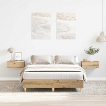Berkfield Bed Frame No Mattress Artisan Oak 140x190 cm Engineered Wood