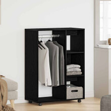 Berkfield Wardrobe Black Oak 80x40x110 cm Engineered Wood