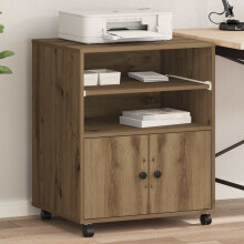 Berkfield Printer Stand Artisan Oak 60 x 48 x 74 cm Engineered Wood