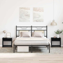 Berkfield Bedside Cabinets 2 pcs Black Oak 40x30x40 cm Engineered Wood