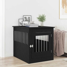 Berkfield Dog Crate Furniture Black Oak 64.5x80x71 cm Engineered Wood