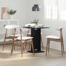 Berkfield Bistro Table Black Oak 60x60x75 cm Engineered Wood