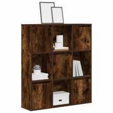 Berkfield Bookcase Smoked Oak 89x24x101.5 cm Engineered Wood