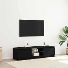 Berkfield TV Cabinet Black Oak 140 x 38.5 x 36 cm Engineered Wood
