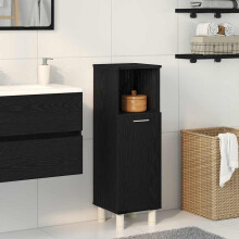 Berkfield Bathroom Cabinet Black Oak 30 x 30 x 95 cm Engineered Wood