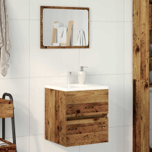 Berkfield Bathroom Sink Cabinet with Drawer Old Wood 41 x 38.5 x 45 cm
