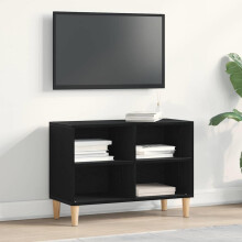 Berkfield TV Cabinet Black Oak 69.5 x 30 x 50 cm Engineered Wood