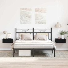 Berkfield Floating Nightstands 2 pcs Black Oak 40x32x15 cm Engineered Wood