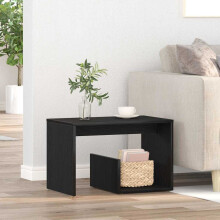 Berkfield Side Table Black Oak 59 x 36 x 38 cm Engineered Wood