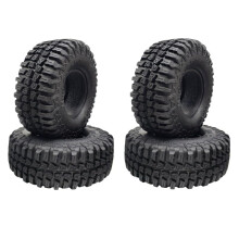 4PCS 100mm Black RC Crawler Tires 1/10 RC Car Wheels for Axial SCX10 TRX4 with LongLasting Grip